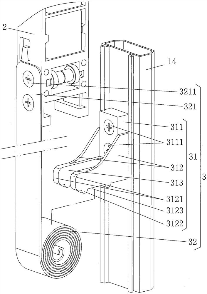 Hollow glass built-in shutter with shutter blind lifting balance function