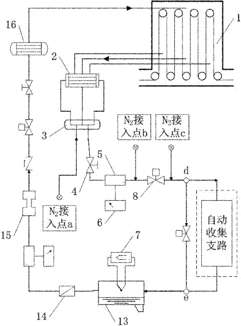 Method for detecting cleanness of multiple sampling points automatically and continuously