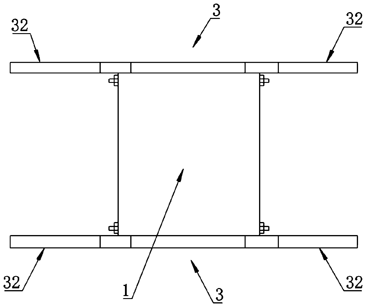 Through diaphragm type joint assembly, through diaphragm type beam column joint and building