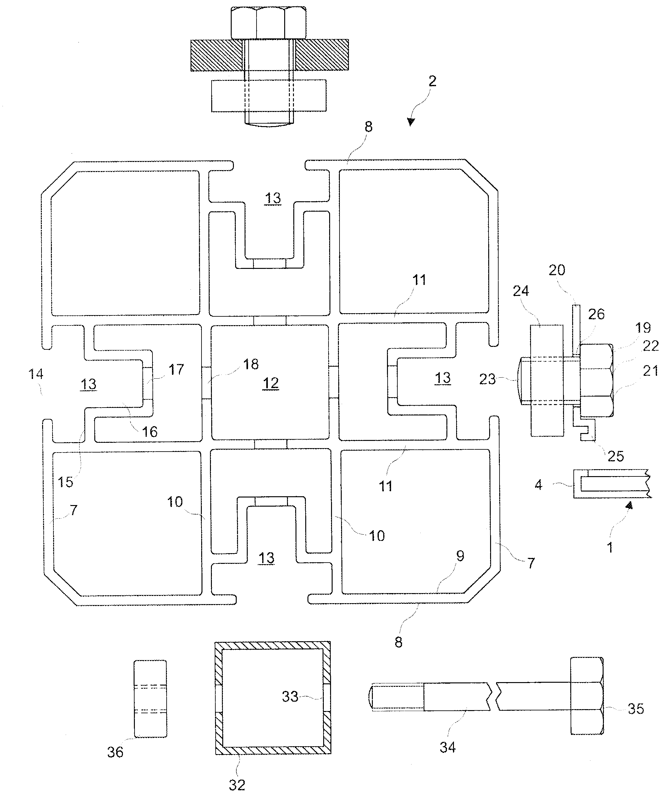 A guardrail and a method for assembling a guardrail