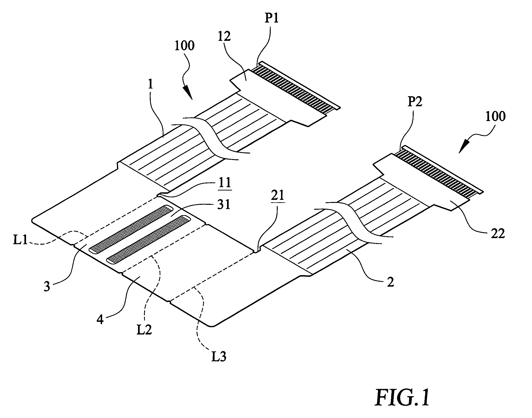 Signal transmission cable with adaptive contact pin reference