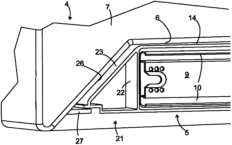 Refrigeration device having telescopic pull-out element