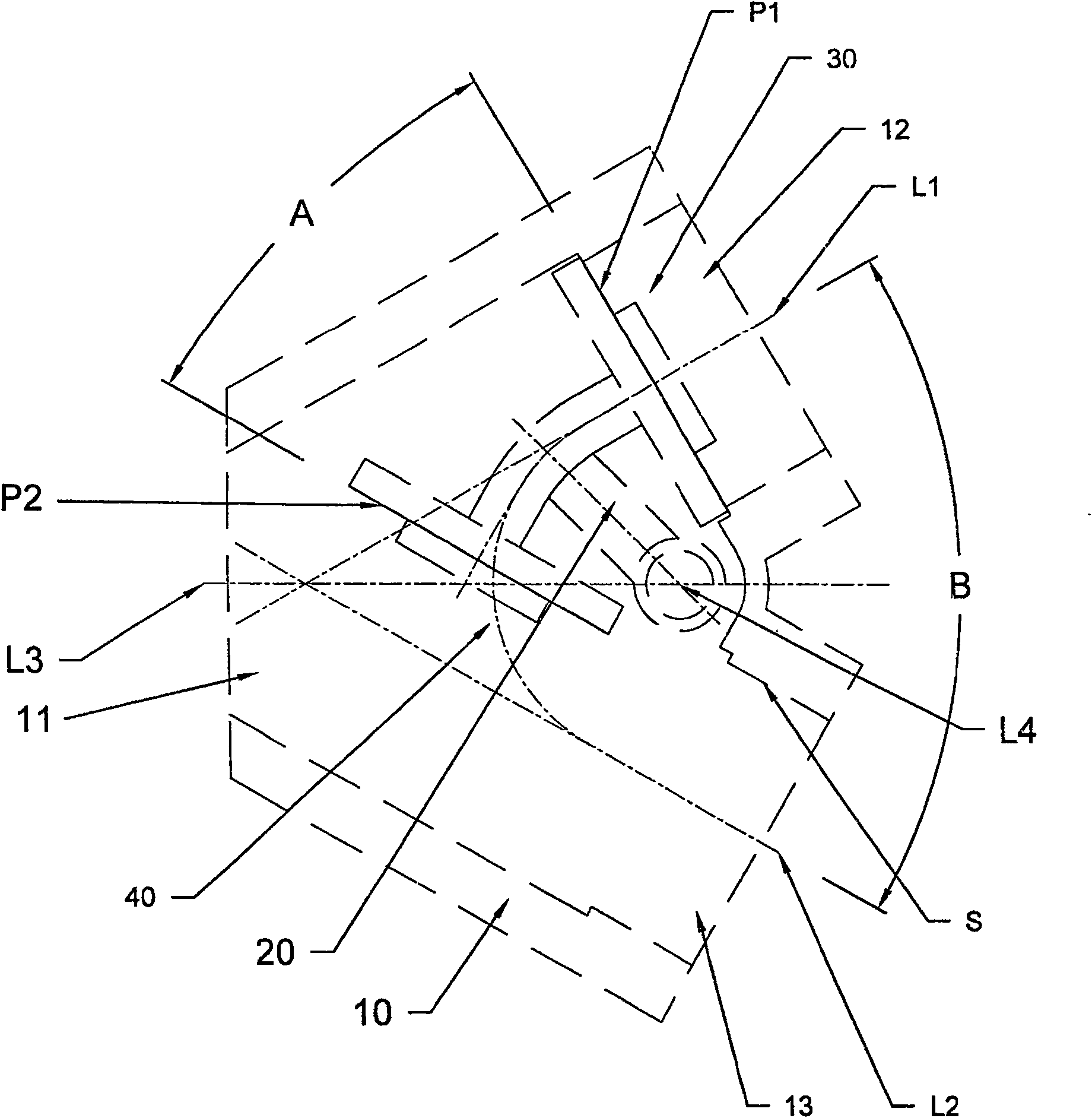 Low pressure drop high-temperature gas changing-over valve