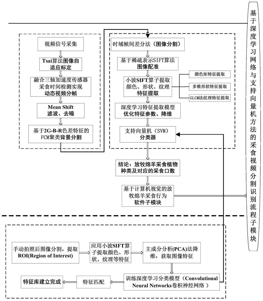 A kind of grassland grazing sheep grazing behavior detection system and detection method