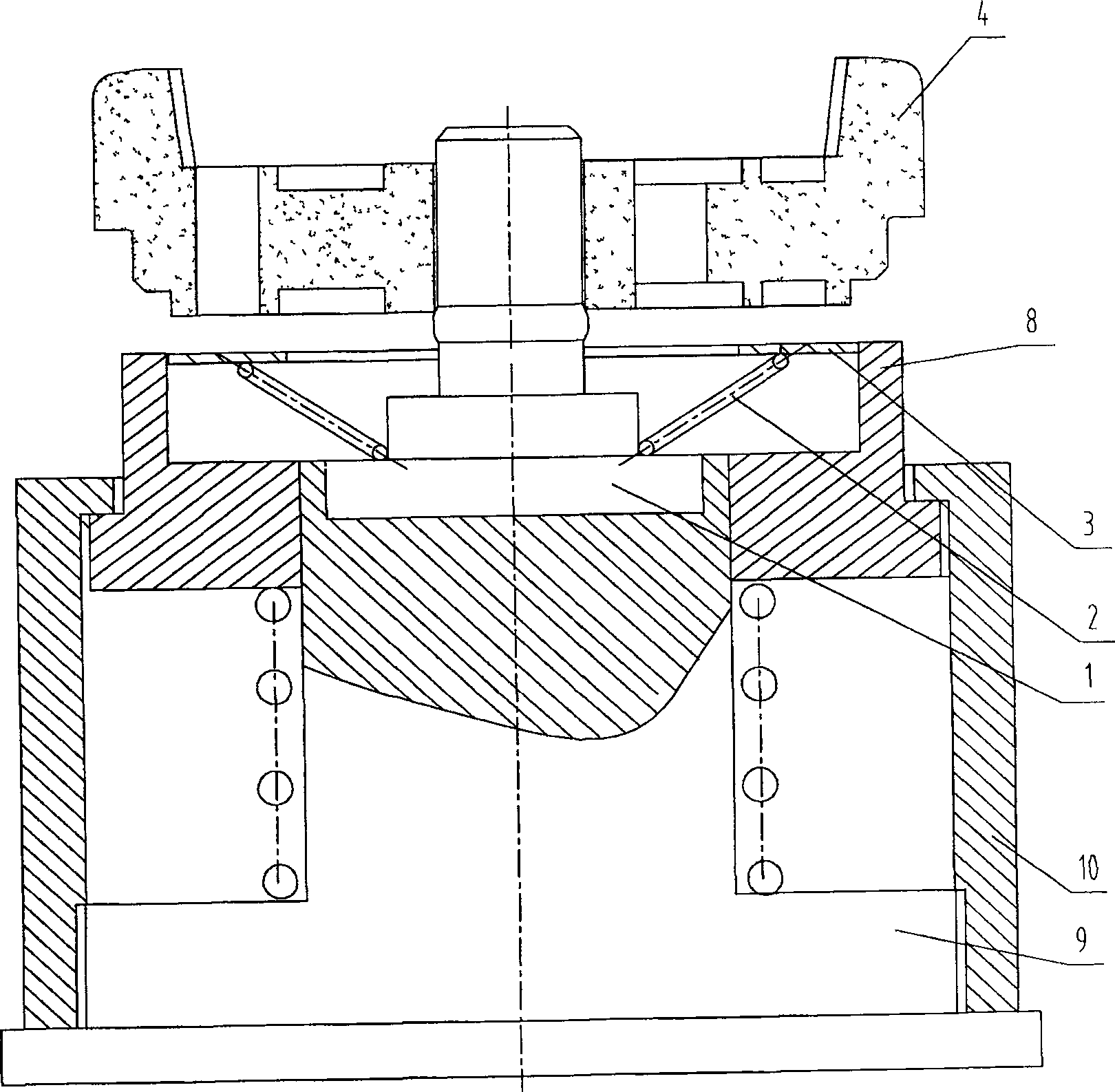 Technique for assembling subassembly of bottom valve of condensation damper valve in hydraulic damper