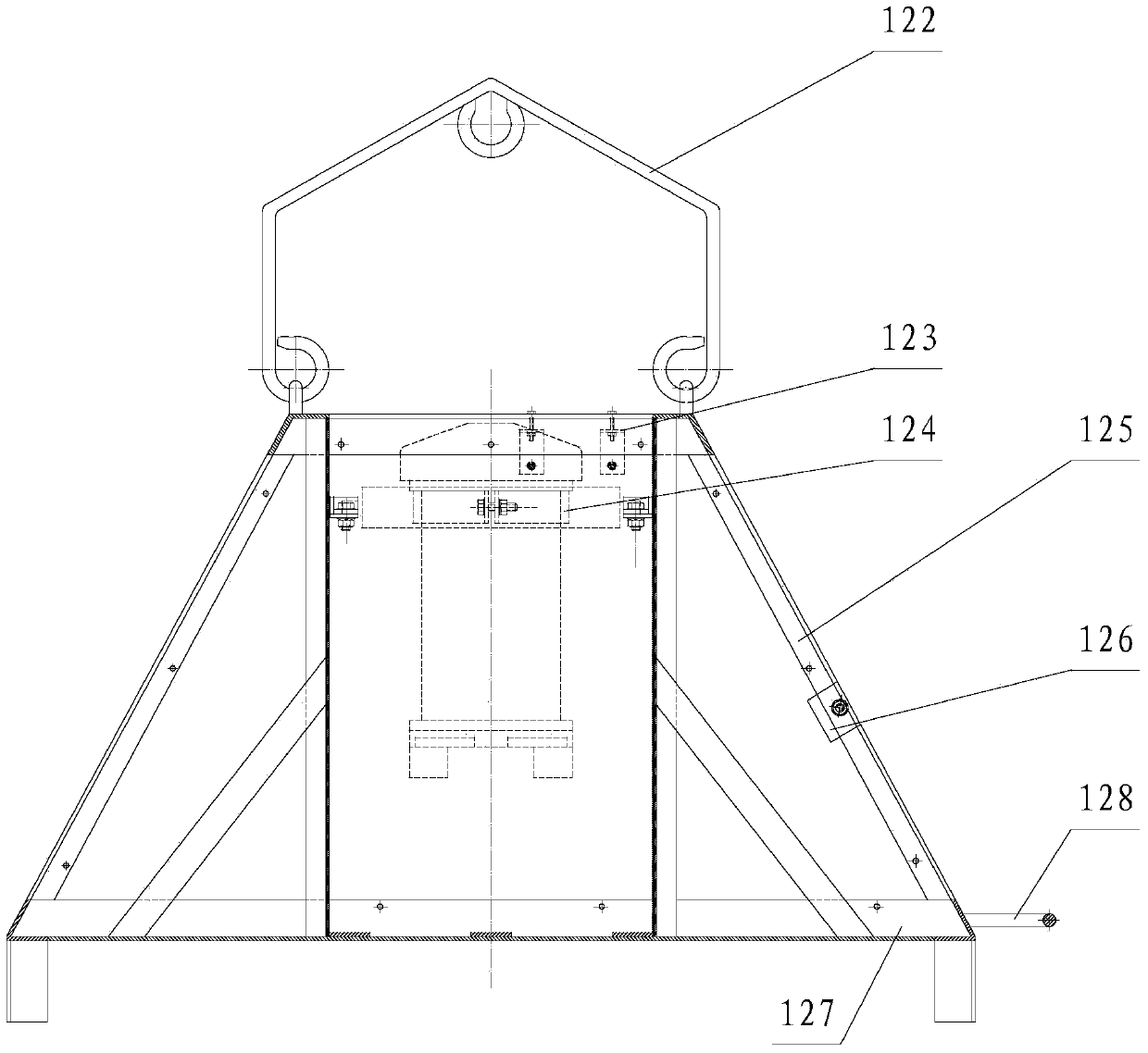 Shallow sea submerged buoy and utilization method thereof