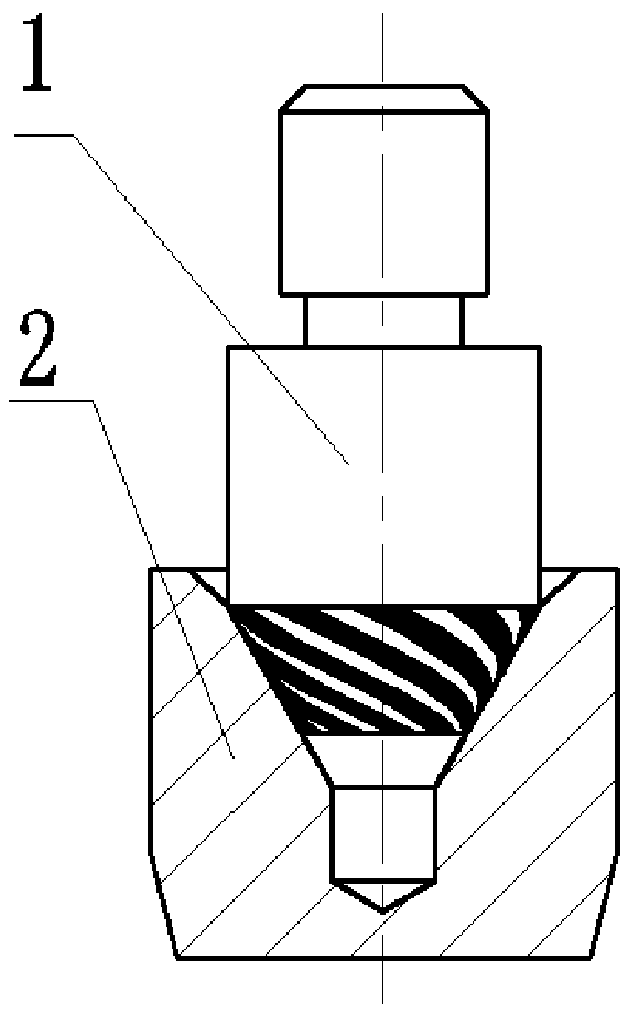 Conical dynamic pressure spiral groove bearing containing self-lubricating material