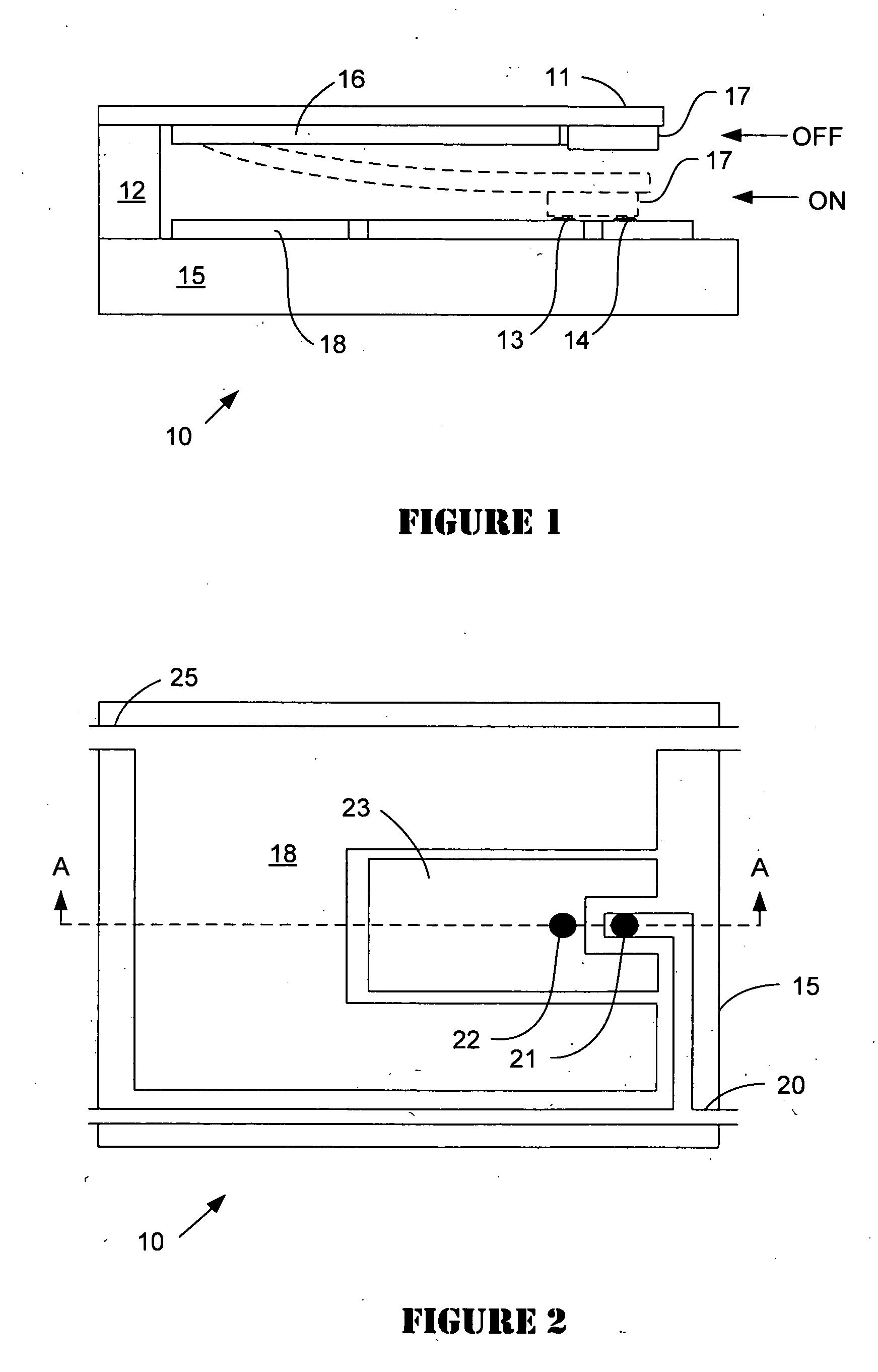 Cantilevered micro-electromechanical switch array