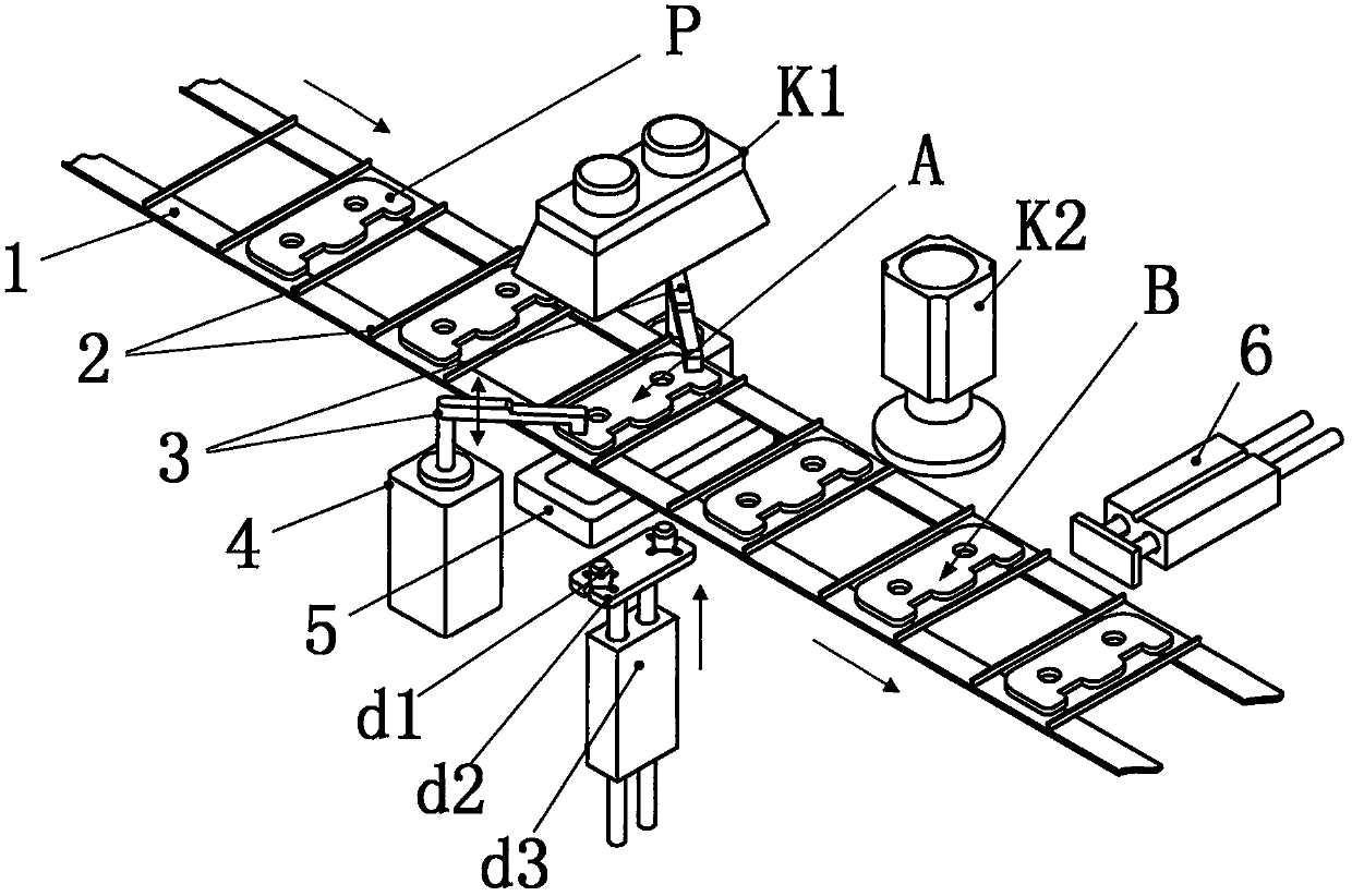 Brake block lining plate physical dimension measuring and sorting device