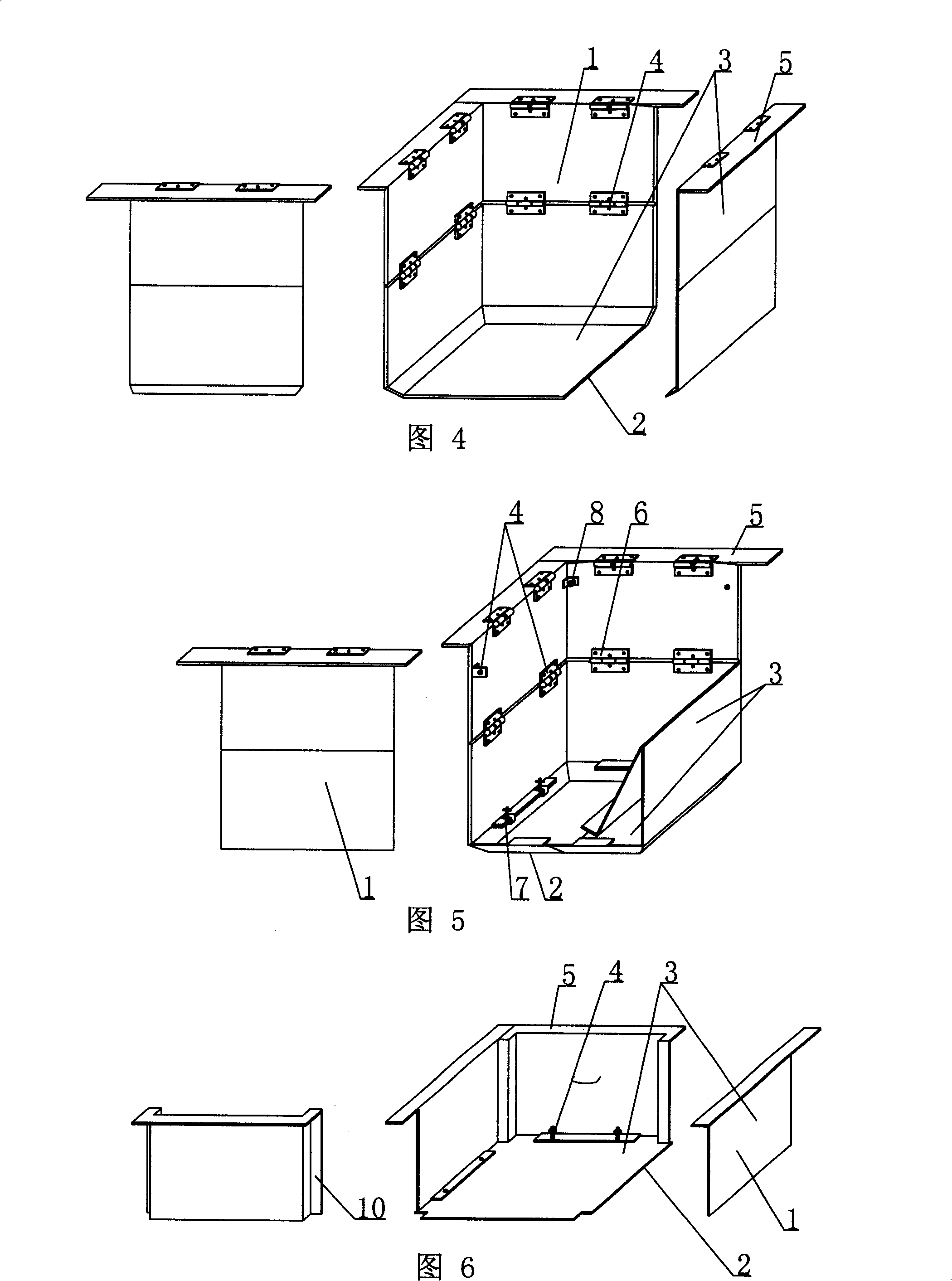 Shaping mold of members of mould shell