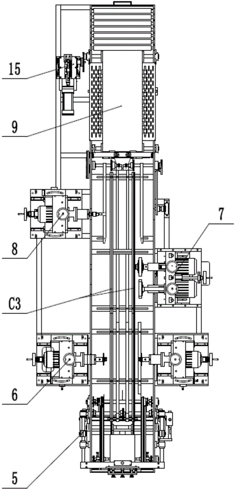 Integrated machine for treating pole plate of lead-acid storage battery