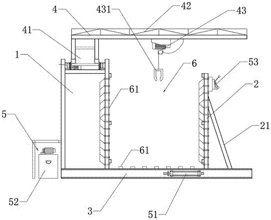 A hydraulic formwork for processing pier body reinforcement and construction technology for pier body reinforcement