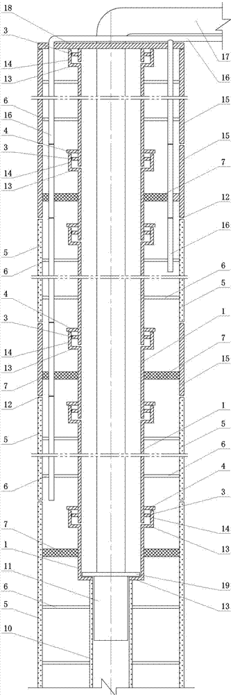 Inside-outside integral docking type same-well pumping and recharging device for water source well of water source heat pump type central air conditioning