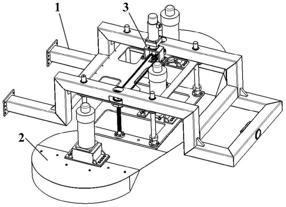 Electrically-controlled embedded liftable mowing platform