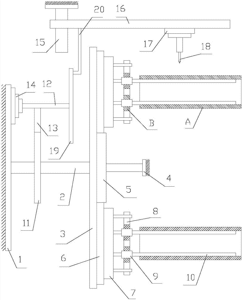 High-efficiency oil tube machining device