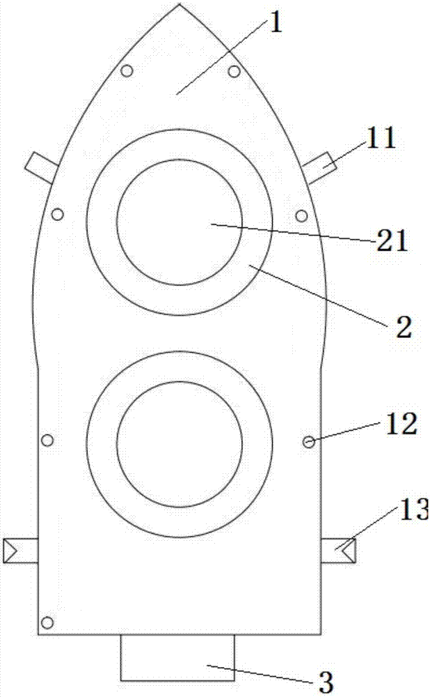 Submerged type water surface floating garbage cleaning device