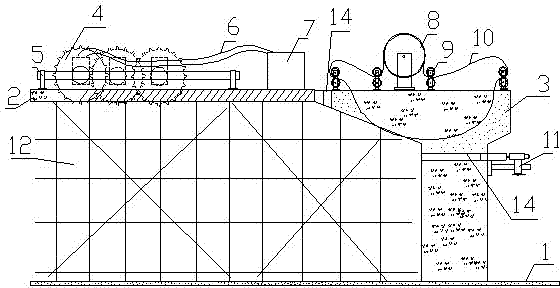 Vibration-free cutting method for equipment concrete foundation