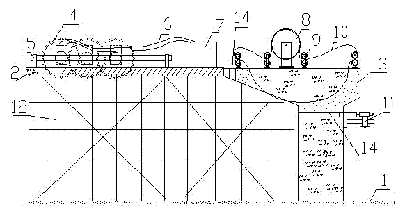 Vibration-free cutting method for equipment concrete foundation