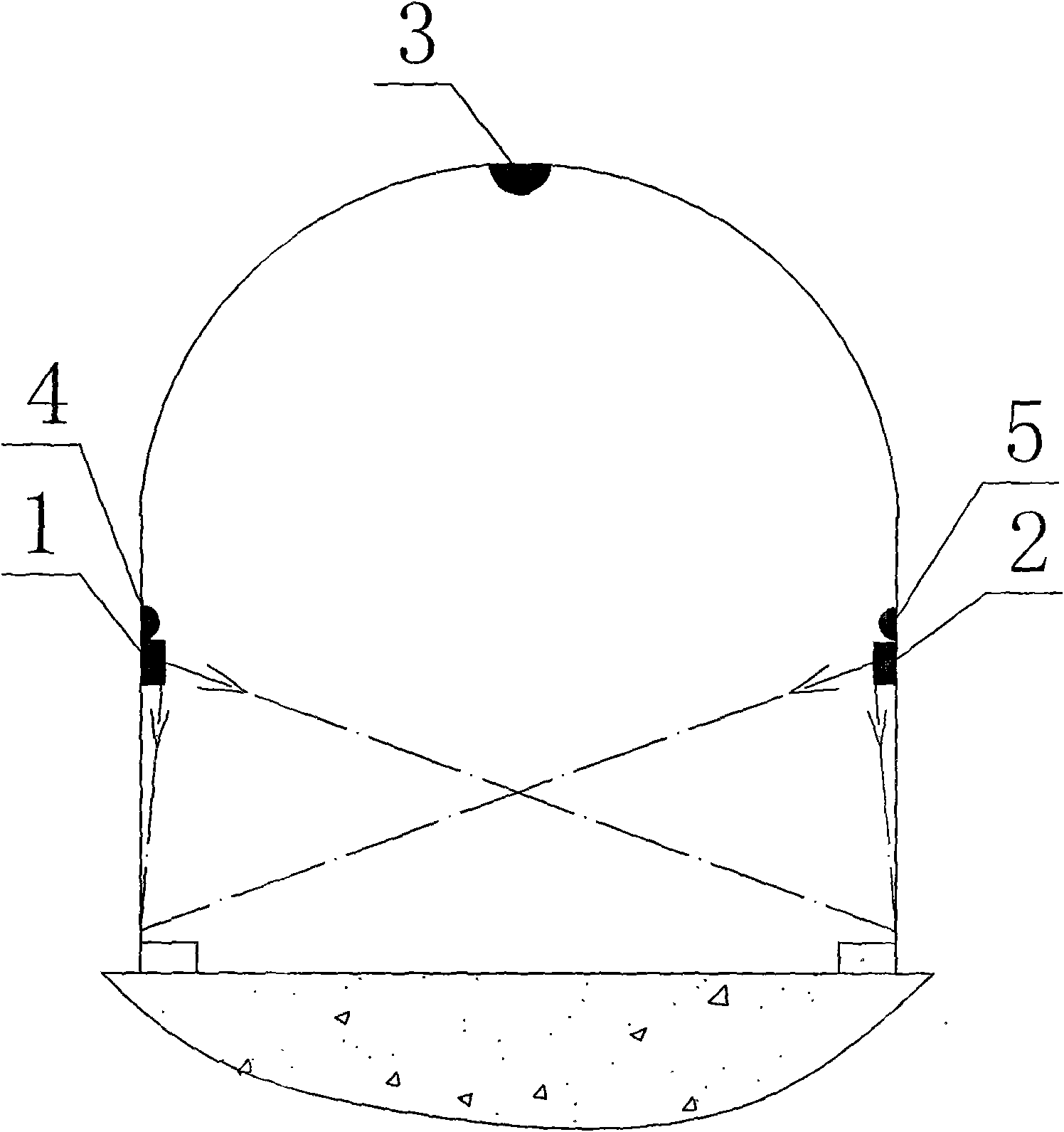 Tunnel lighting arrangement system