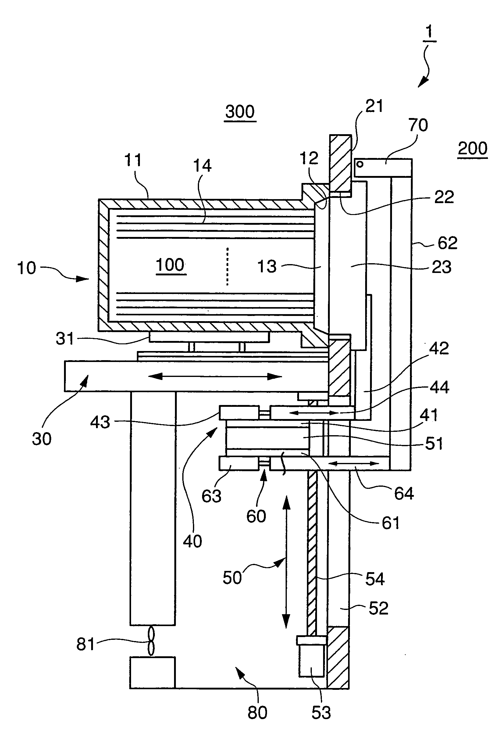 Drive-section-isolated foup opener