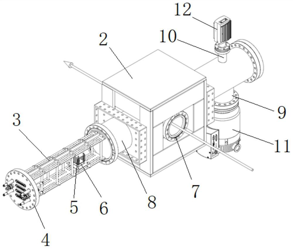 A residual gas charged particle beam monitoring device and method thereof