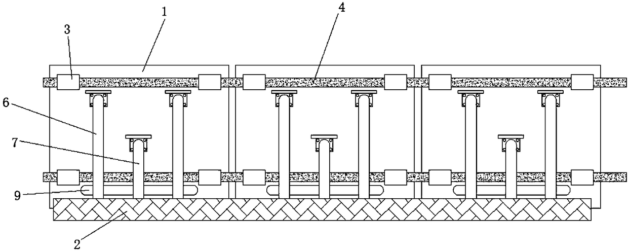 Safe supporting structure for foundation pit supporting in civil engineering