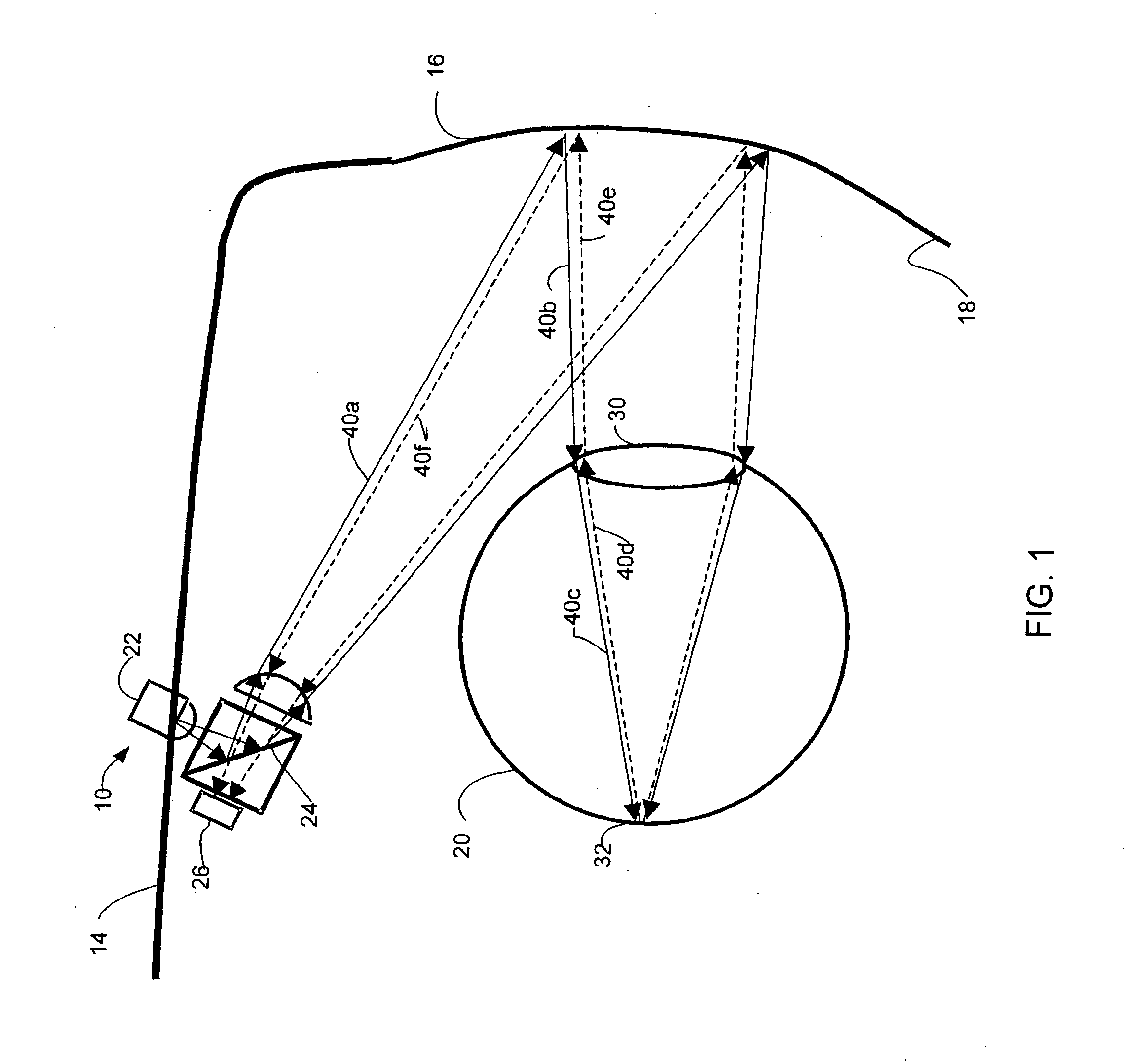 Optical system for monitoring eye movement