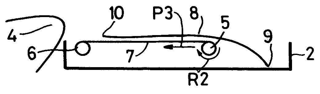 Transporting device for depositing sheet material onto a tray, a printer provided with such a device and a method for depositing a sheet material onto a tray