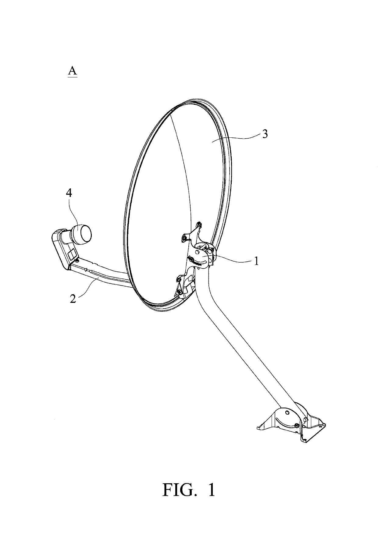 Dish antenna and method for manufacturing bracket thereof