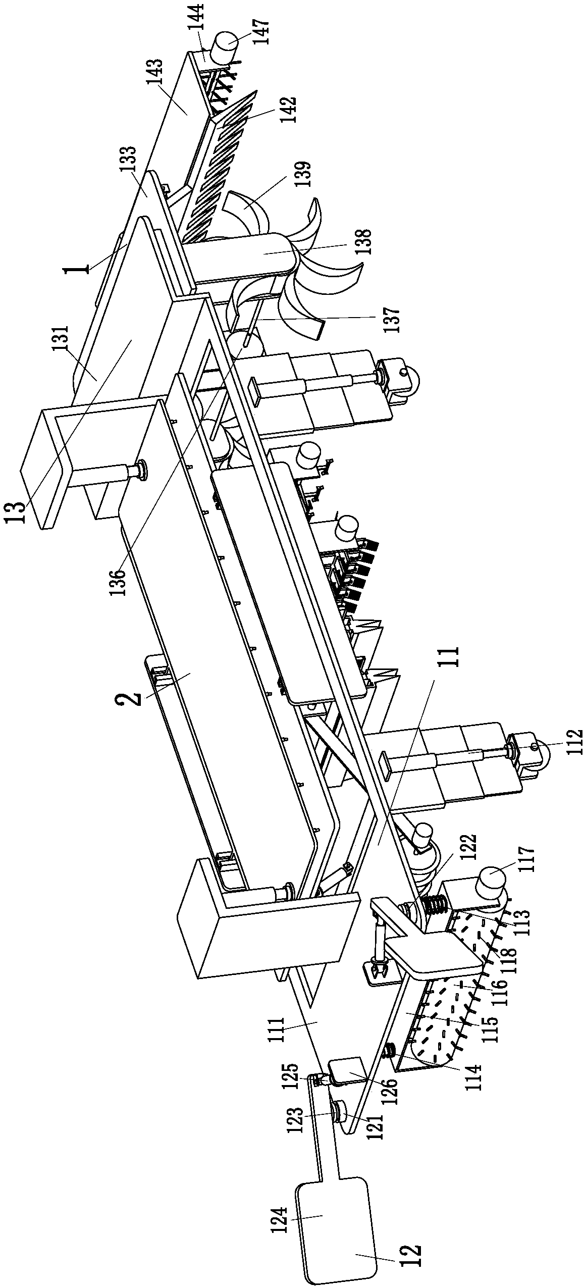 Automatic tipping device for microbial fermentation bed for ecological pig breeding