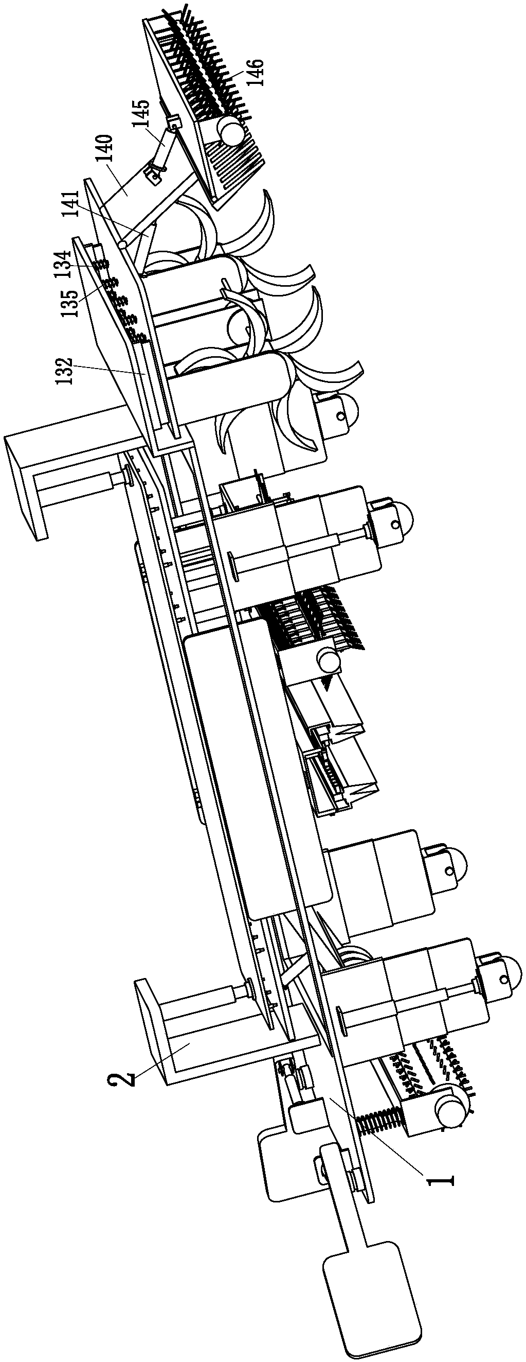 Automatic tipping device for microbial fermentation bed for ecological pig breeding