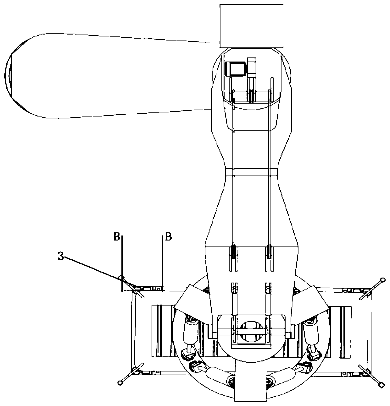 Series-parallel type ship side leaning supply device