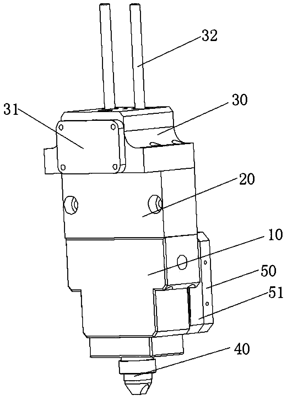 Glue outlet mechanism of mixed glue valve