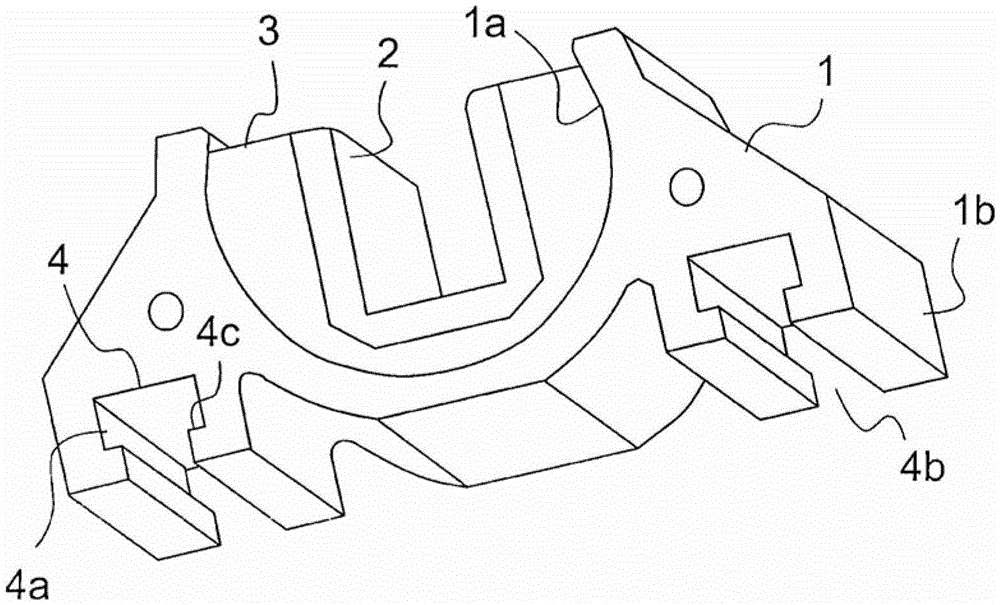 Sliding guide shoe and elevator provided with sliding guide shoe