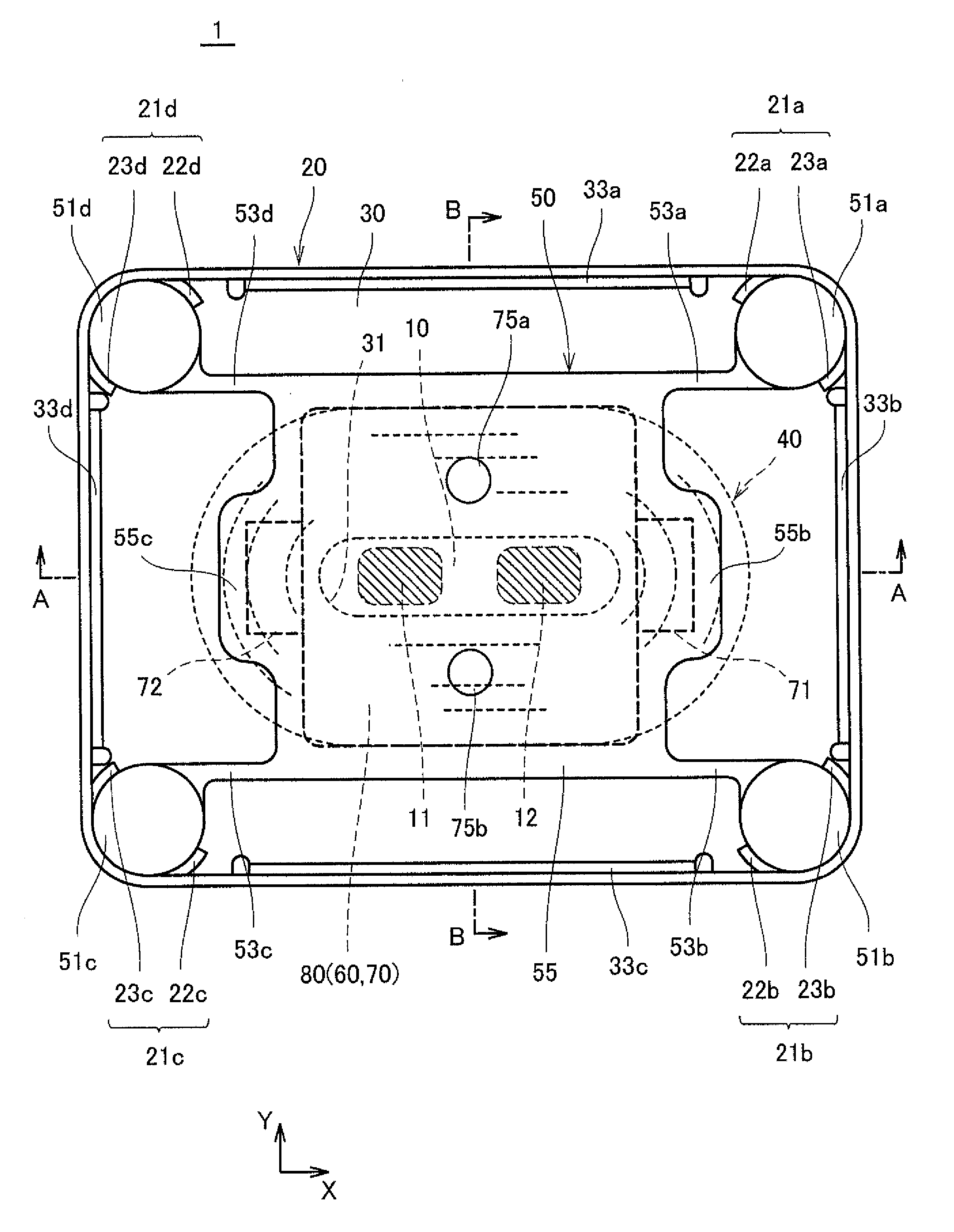 Vibration generator moving vibrator by magnetic field generated by coil and vibrator-mounted holder used in vibration-generator