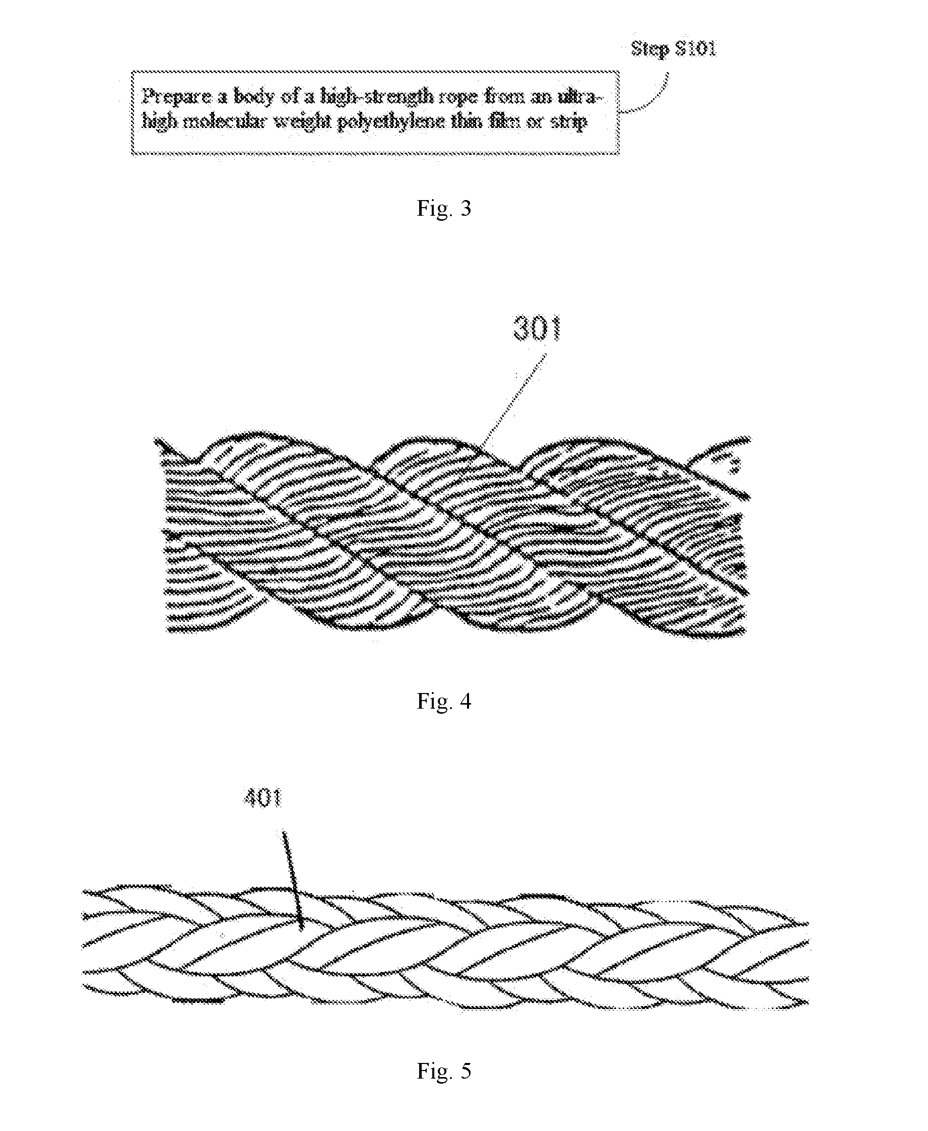 High-strength rigging and preparation method thereof
