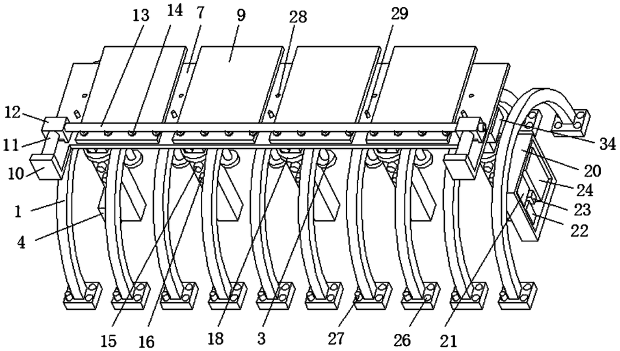 Photovoltaic agricultural science and technology greenhouse with roof cleaning device