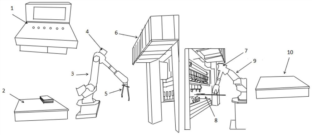 Automatic feeding and discharging device of punching machine