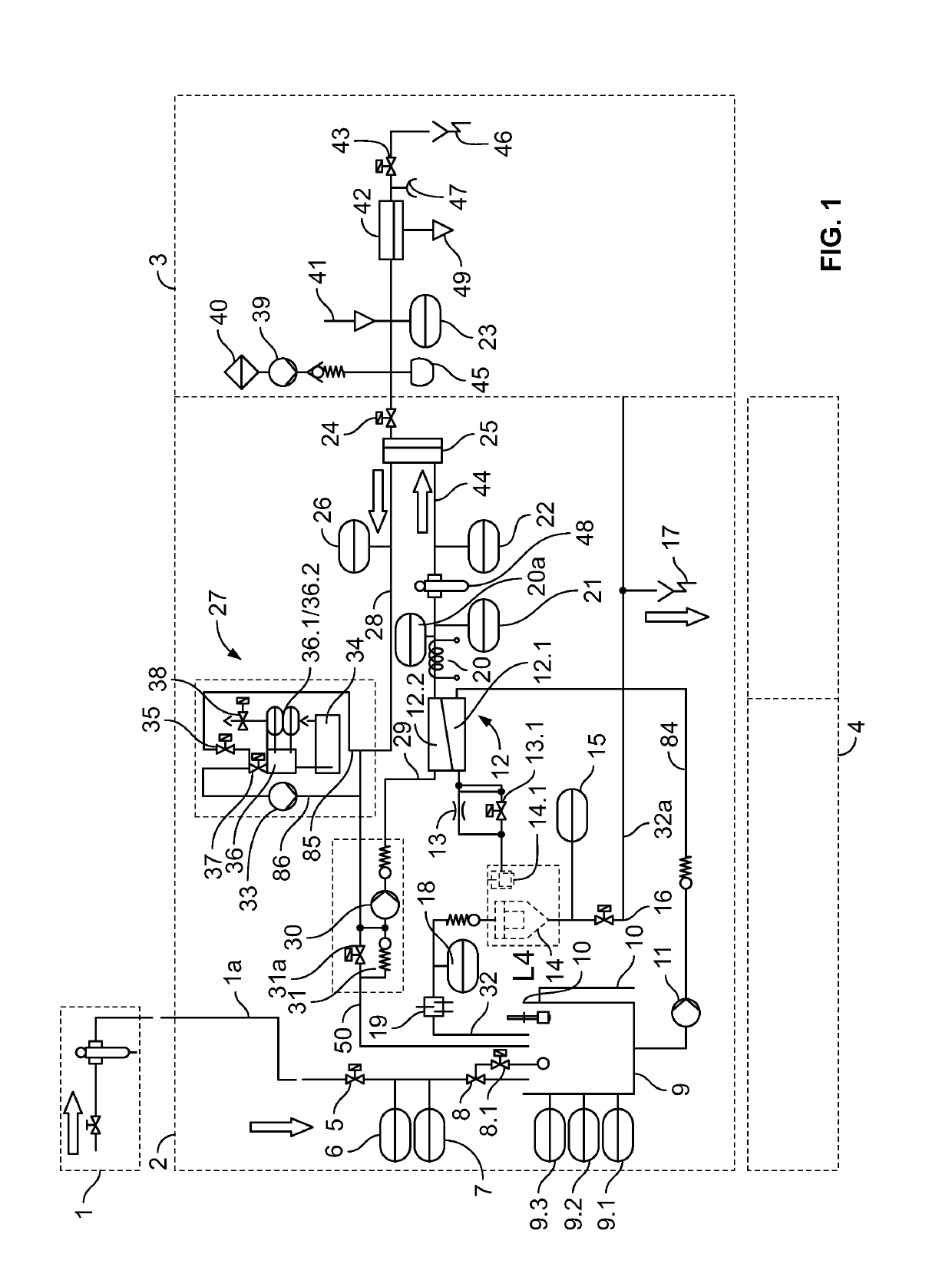 Control of an RO installation for flushing solutions