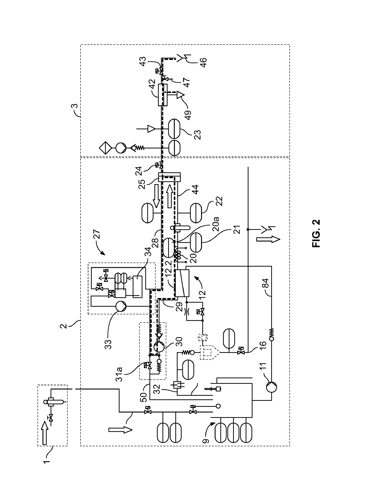 Control of an RO installation for flushing solutions