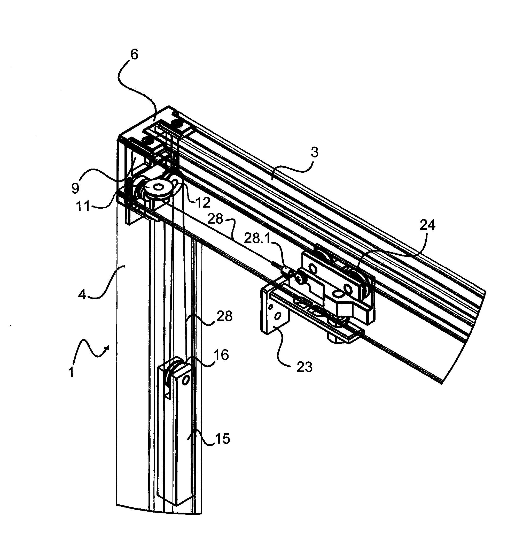 Supporting counter-frame for sliding doors of fridge cabinets