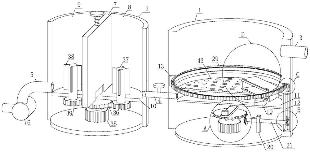 Industrial sewage classification treatment apparatus