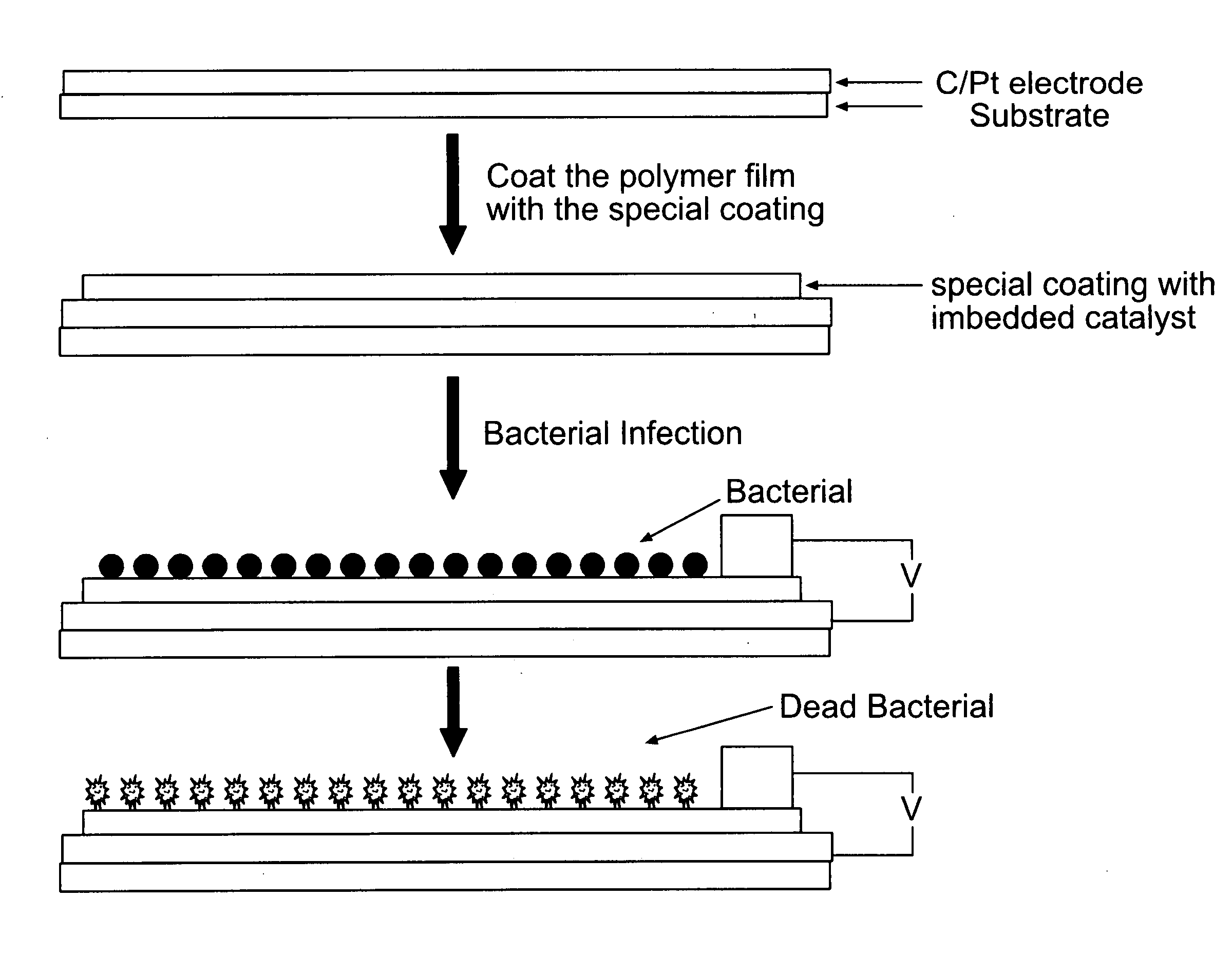 Signal activated decontaminating coating