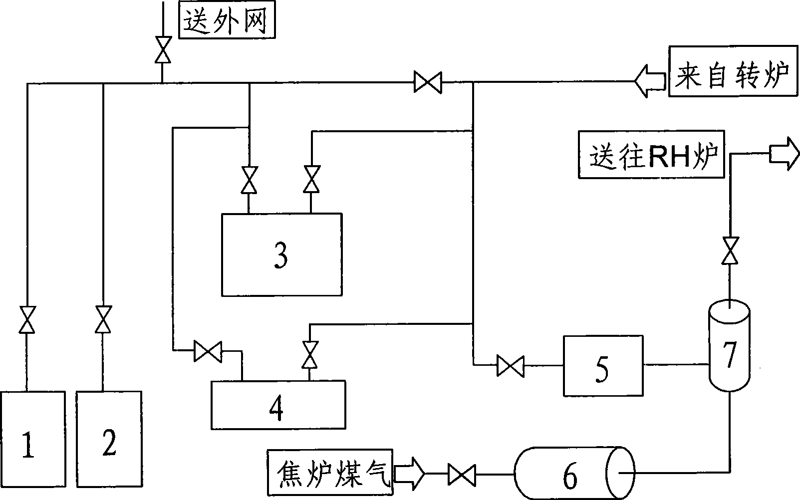 Steam supply apparatus for RH vacuum steel refining furnace