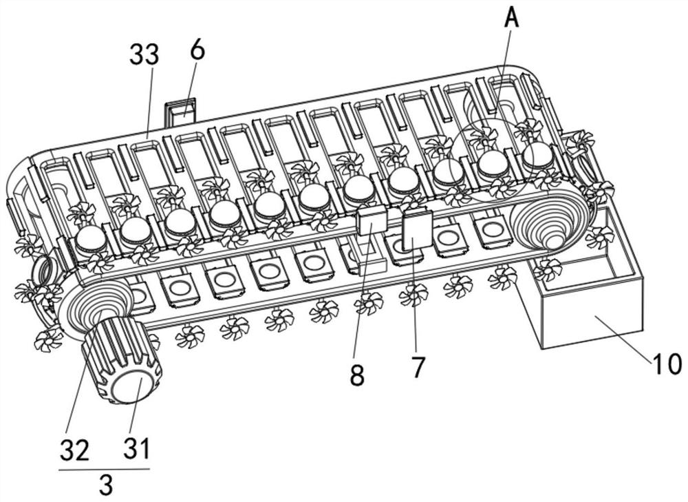 Forked automatic detection and acceptance device capable of directionally collecting abnormal parts