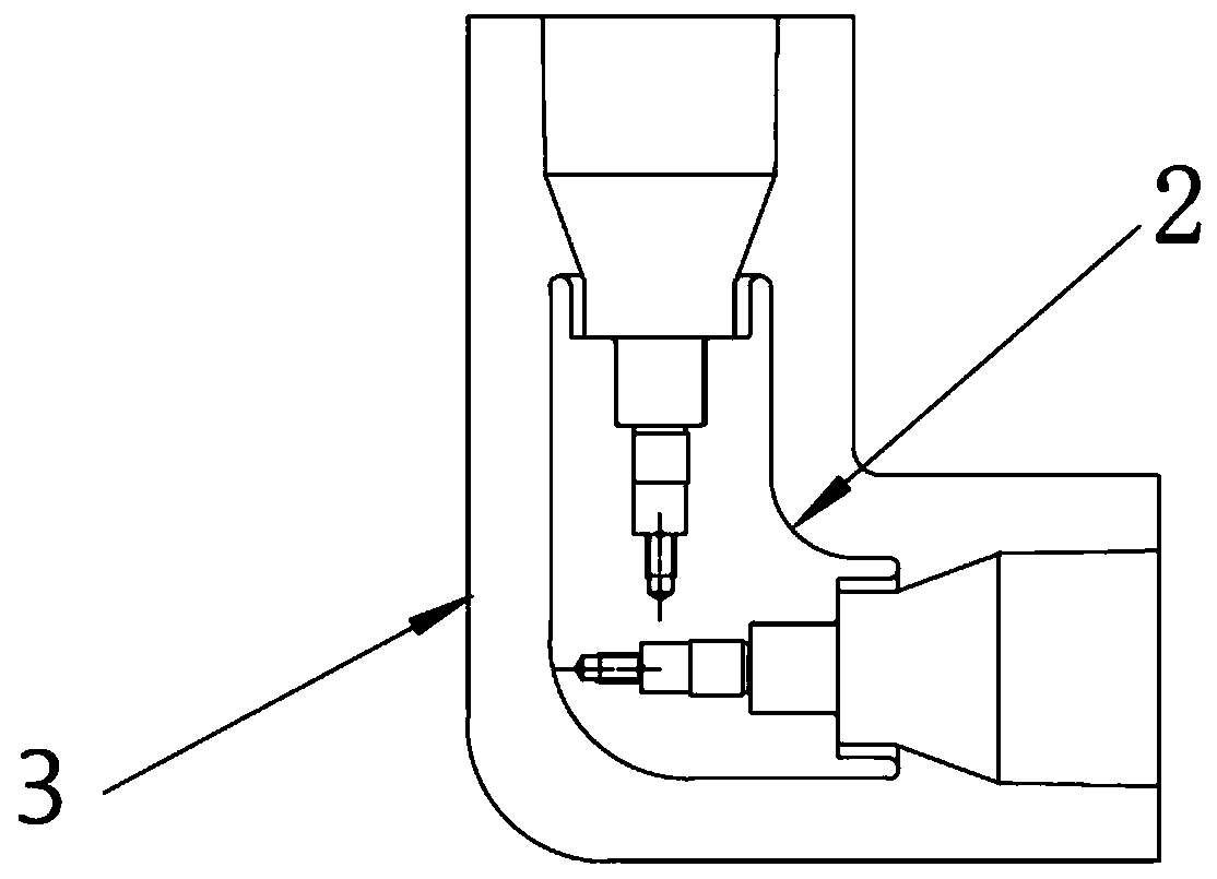 High-voltage cable L type connector for motor train unit