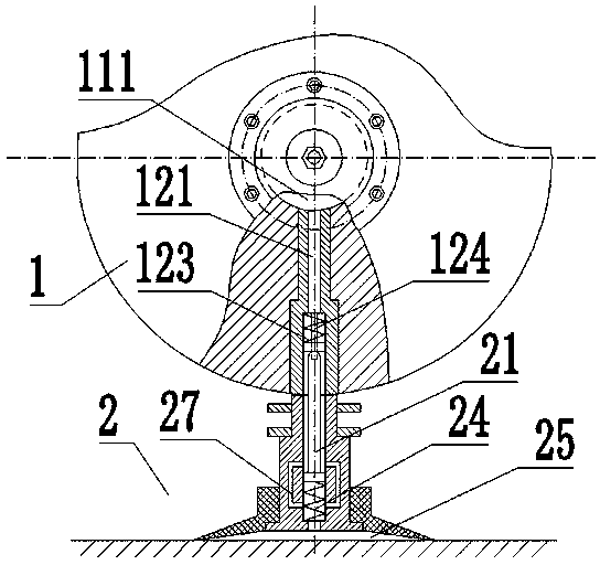 Adsorption system for sucked-crawler-type wall-climbing robot