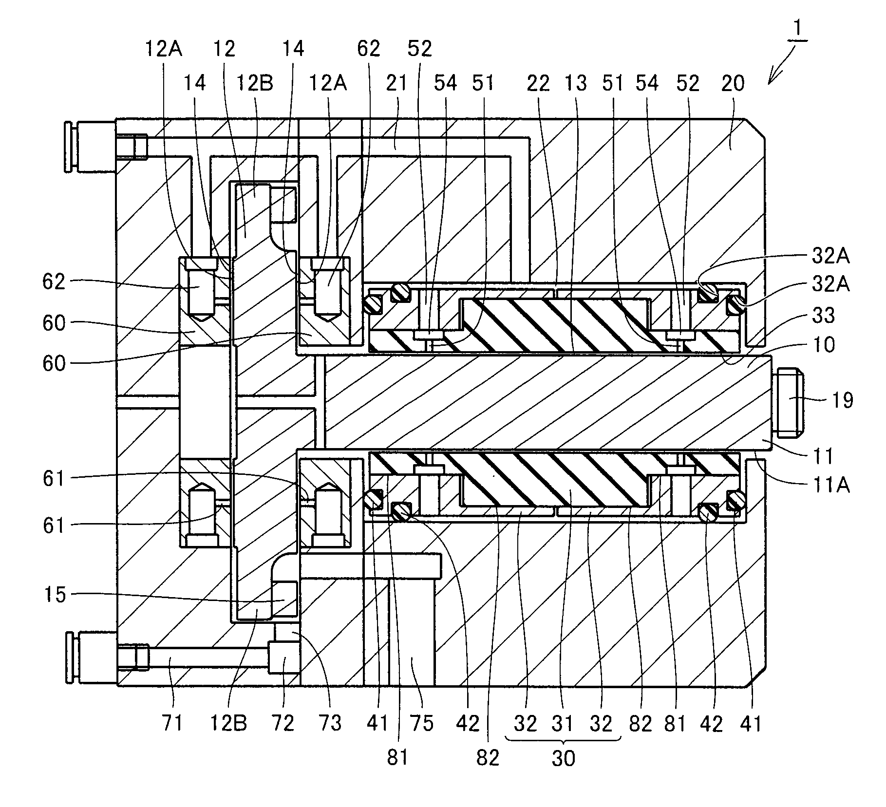 Gas bearing spindle