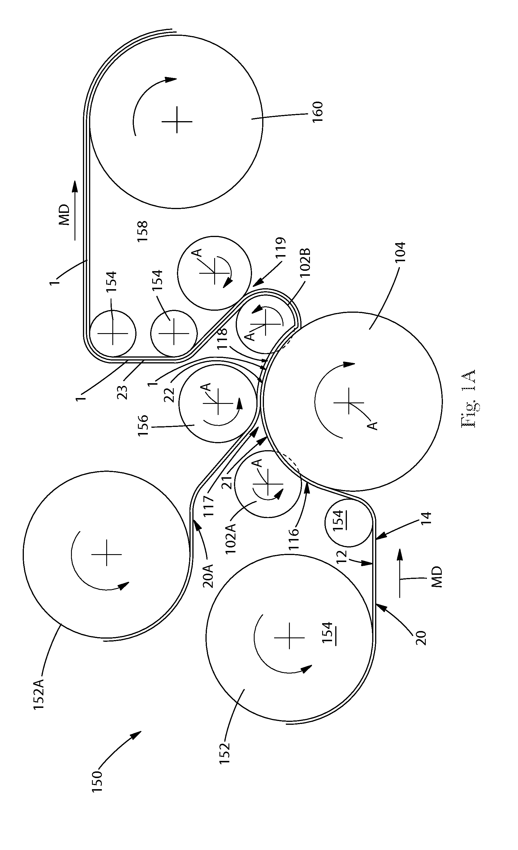 Structured fibrous web