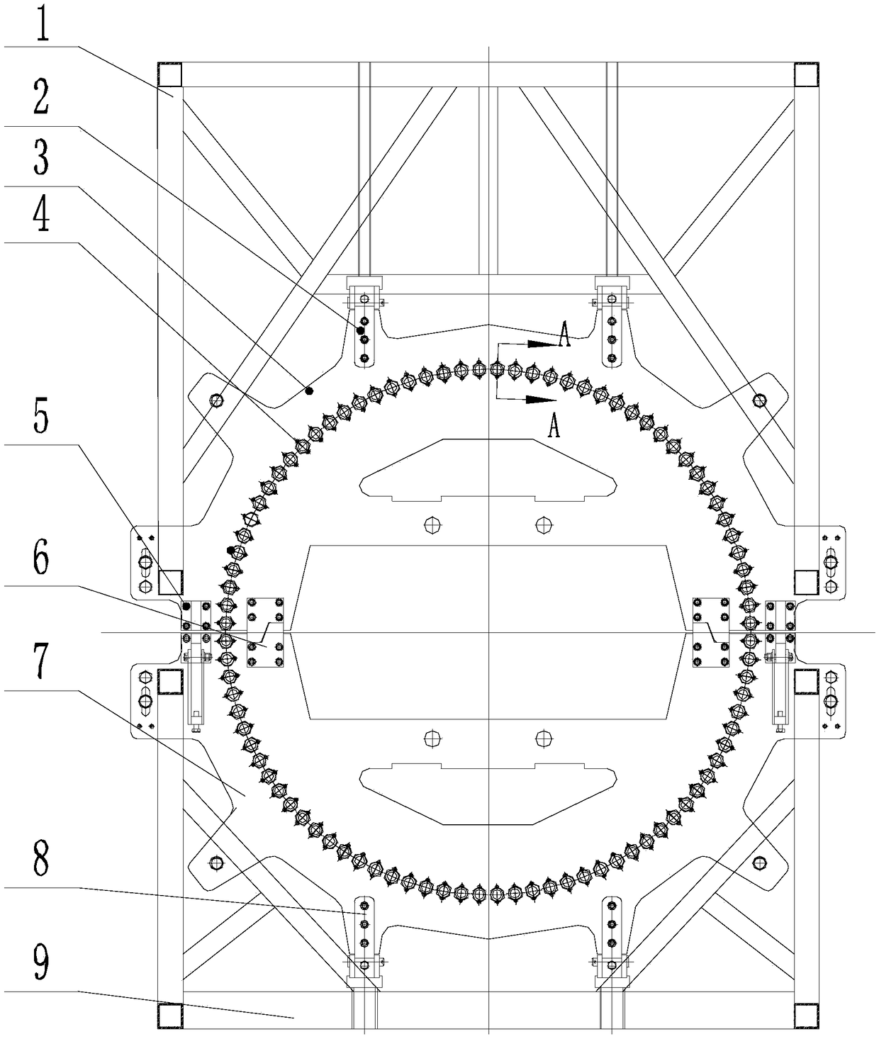 A wind power blade mold root flange device and using method thereof